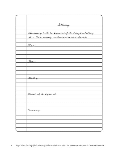 Abigail Adams Student Notebook Packet - Image 3