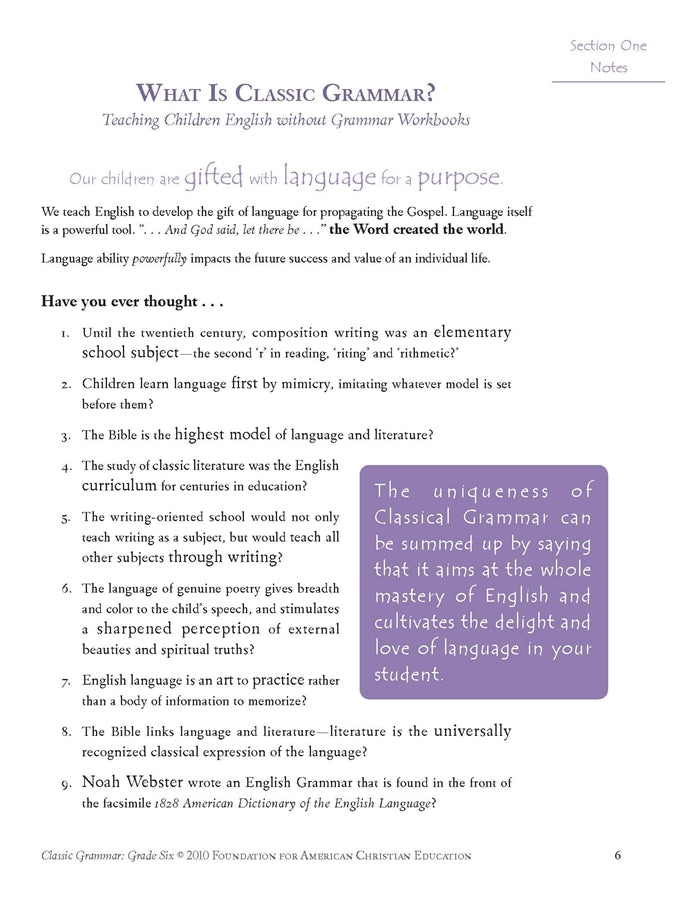 Classic Grammar: Grade Six (Download) - Image 5