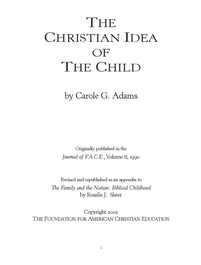 The Christian Idea of the Child - Image 4