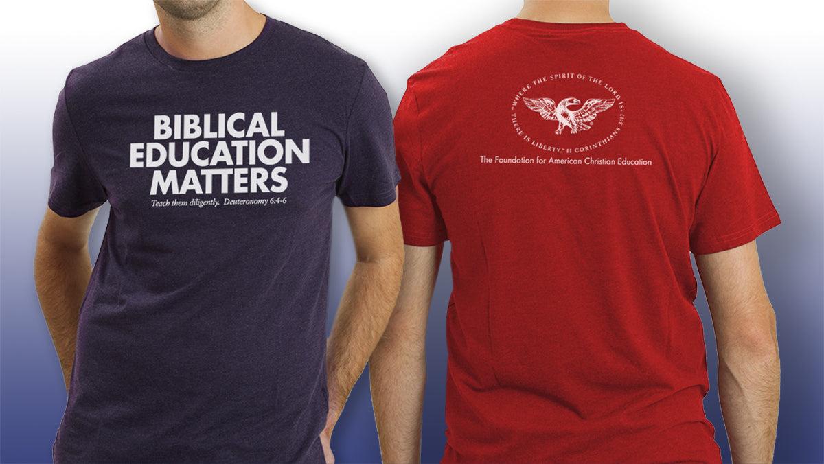 Biblical Education Matters T-Shirt - Large - Long Sleeve - Charcoal