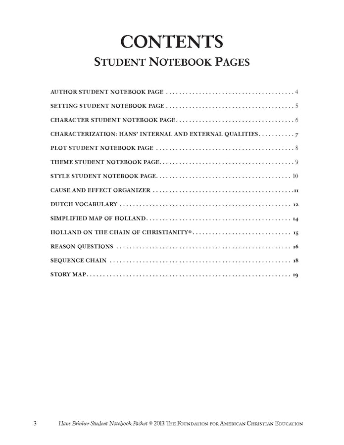 Hans Brinker Student Notebook Packet - Image 3