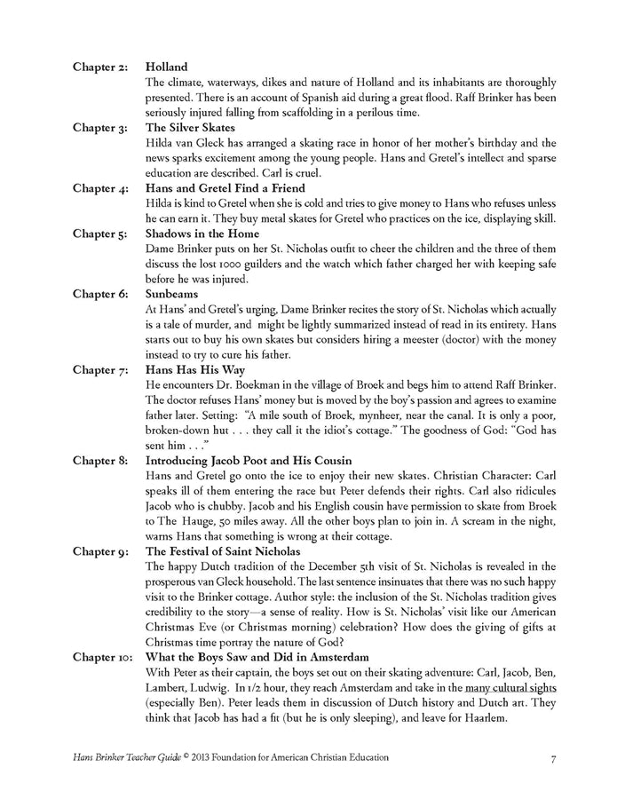 Hans Brinker Teacher Guide - Image 4