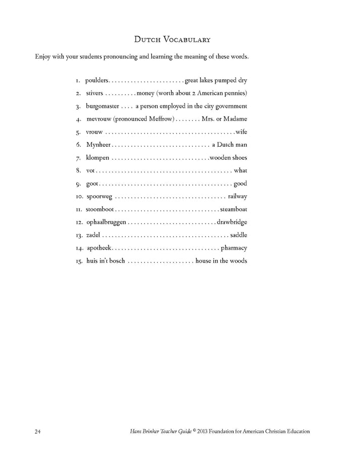 Hans Brinker Teacher Guide - Image 6