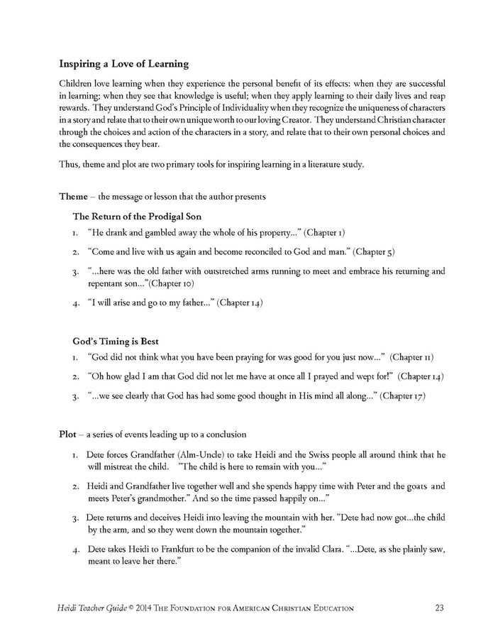 Heidi Teacher Guide - Image 5
