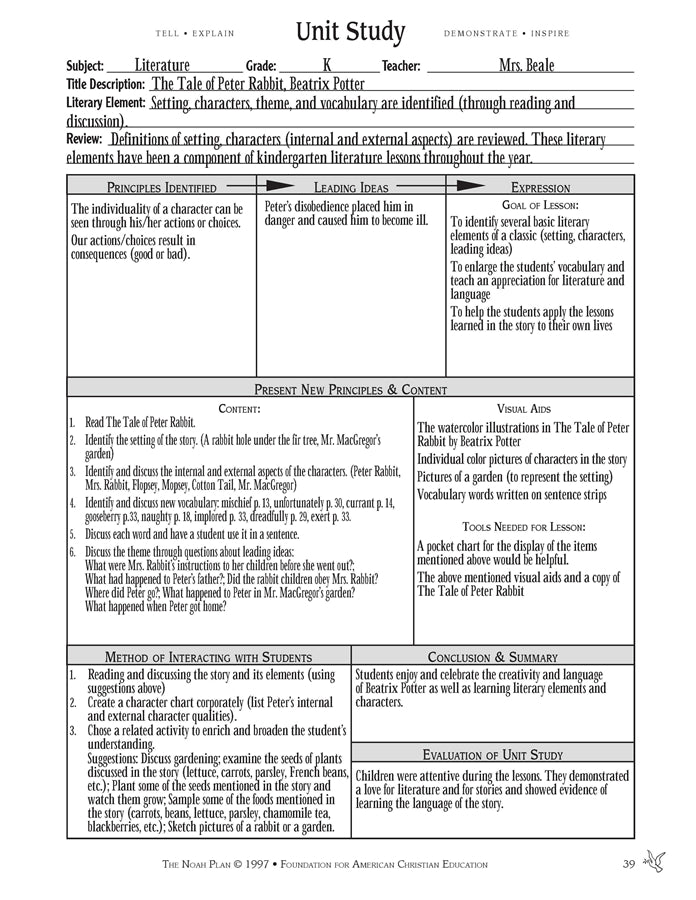 The Noah Plan® Literature Curriculum Guide: K-12 - Image 6