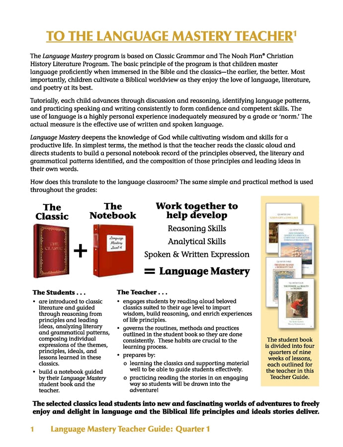 Language Mastery: Literature and Classic Grammar Level 4 Student Handbook - Image 7