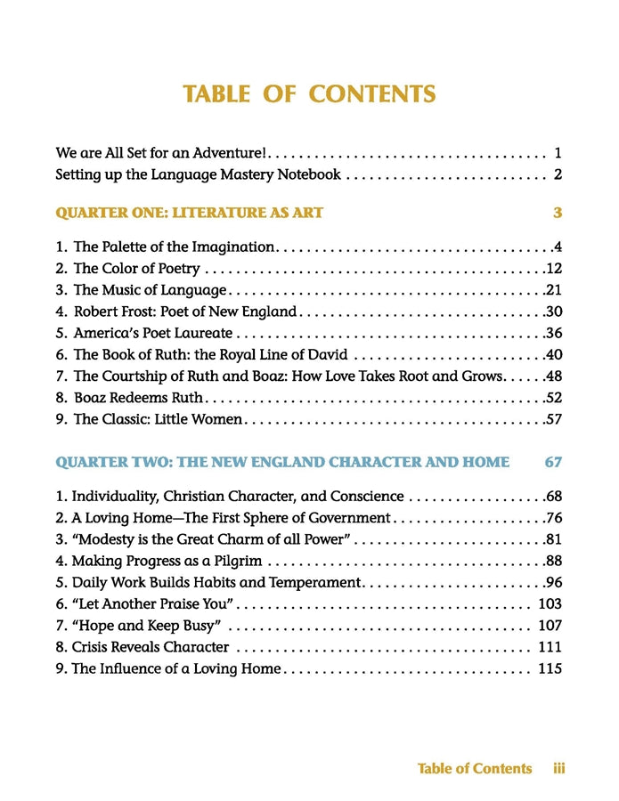 Language Mastery: Literature and Classic Grammar Level 5 Student Handbook - Image 3