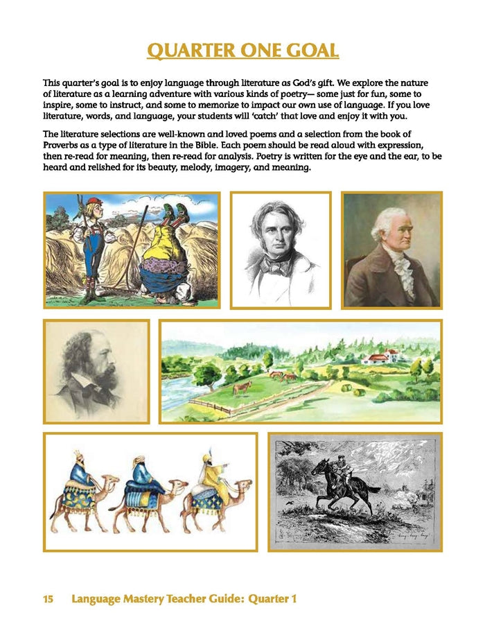 Language Mastery: Literature and Classic Grammar Level 4 Teacher Edition - Image 4