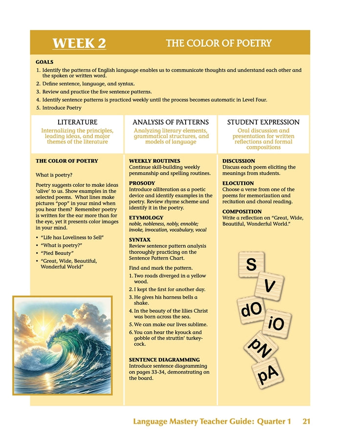 Language Mastery: Literature and Classic Grammar Level 5 Teacher Edition - Image 4