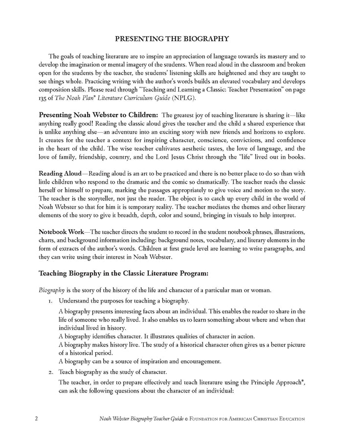 Noah Webster Teacher Guide - Image 4