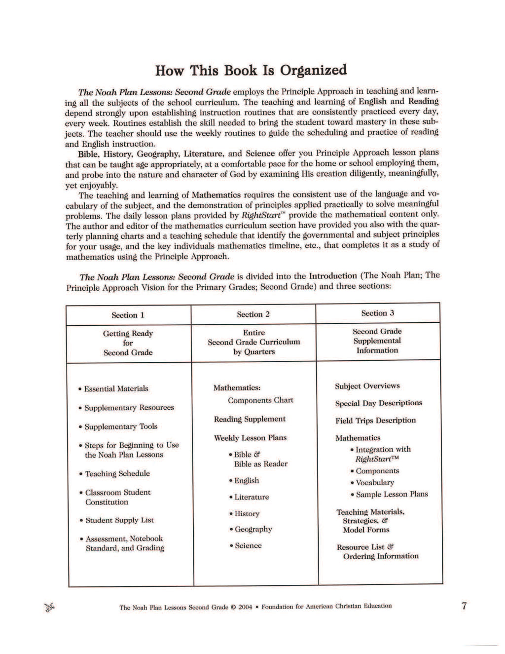 The Noah Plan Lessons: Second Grade